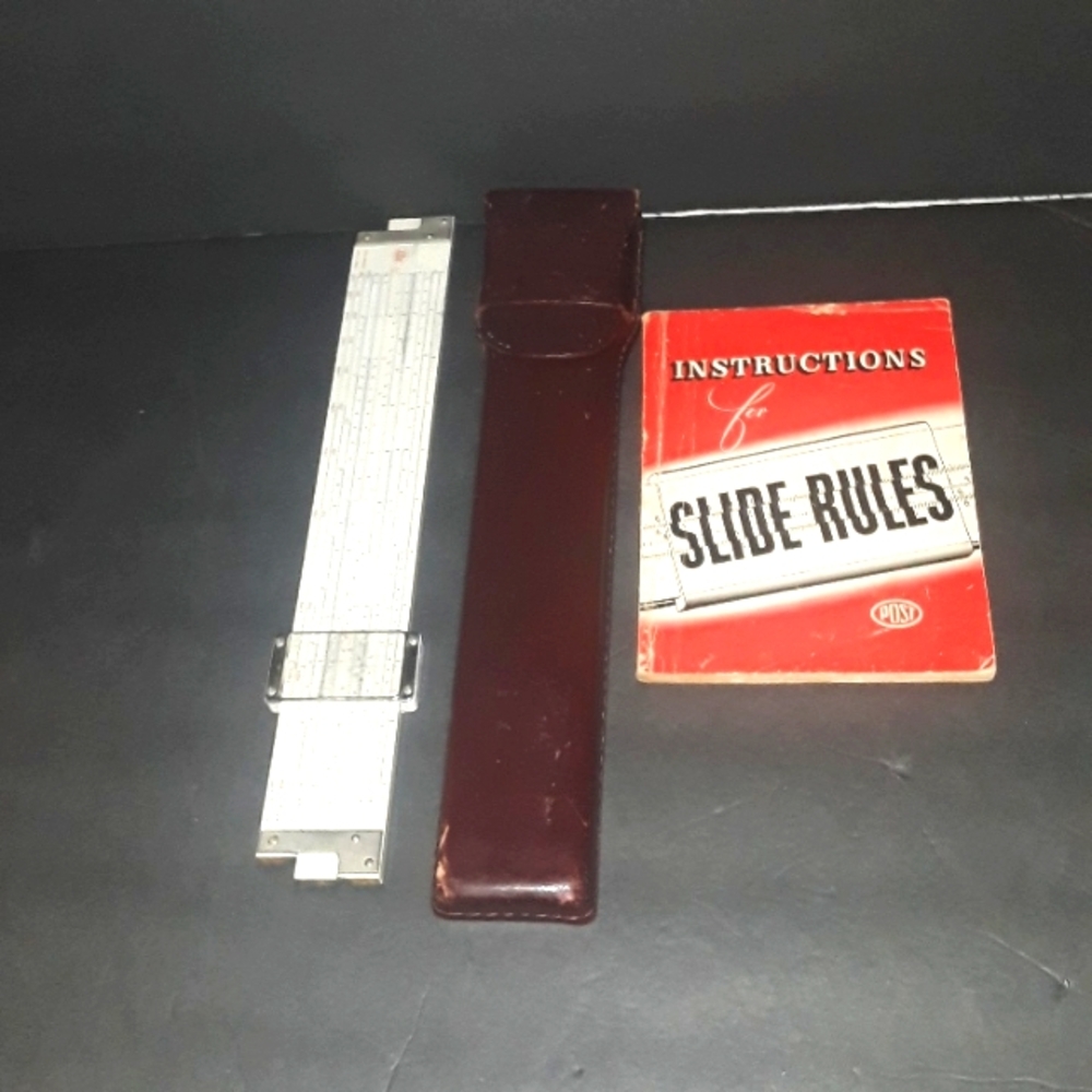 c FREDERICK POST 1940s 1950s VERSALOG 1460 HEMMI JAPAN SLIDE RULER W/ CASE…